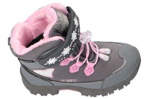Śniegowce American Club Grey/Pink SOFTSHELL Śniegowce American Club Grey/Pink SOFTSHELL