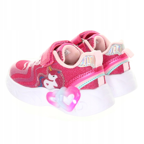 ADIDASY BUTY SPORTOWE ZE ŚWIECĄCĄ PODESZWĄ FUXIA ADIDASY BUTY SPORTOWE ZE ŚWIECĄCĄ PODESZWĄ FUXIA