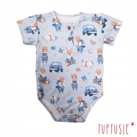 Body polo Mrofi chłopięcy ,,Bear Explorer'' bawełna kr.rękaw r.68 Body polo Mrofi chłopięcy ,,Bear Explorer'' bawełna kr.rękaw r.68