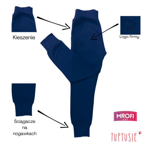 Spodnie dresowe chłopięce Mrofi sport niebieski (night) slim Spodnie dresowe chłopięce Mrofi sport niebieski (night) slim