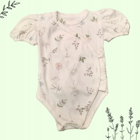 Body Mrofi dziewczęce ,,Koniczynka'' białe Bawełna bufy kr.rękaw r.56 Body Mrofi dziewczęce ,,Koniczynka'' białe Bawełna bufy kr.rękaw r.56