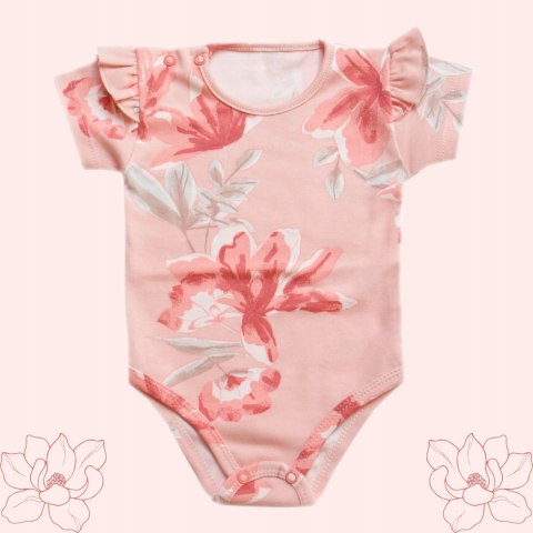 Body Mrofi dziewczęce ,,Magnolia'' motylek różowe bawełna kr.rękaw r.74 Body Mrofi dziewczęce ,,Magnolia'' motylek różowe bawełna kr.rękaw r.74