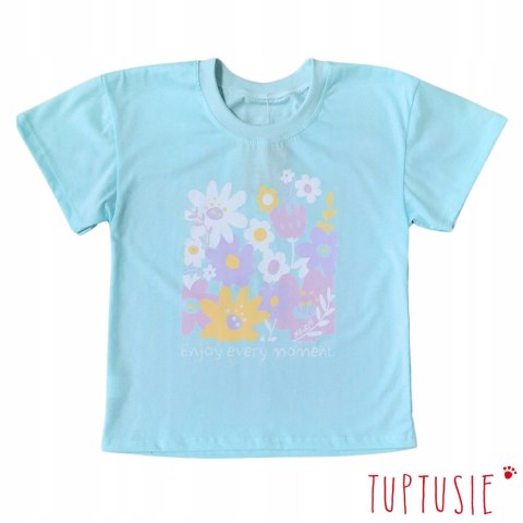 Mrofi bluzka dziewczęca ,,Blossom,, niebieska krótki rękaw bawełna r. 128 Mrofi bluzka dziewczęca ,,Blossom,, niebieska krótki rękaw bawełna r. 128