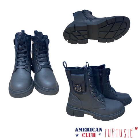 Glany dziewczęce American Club Black 95/24 Glany dziewczęce American Club Black 95/24