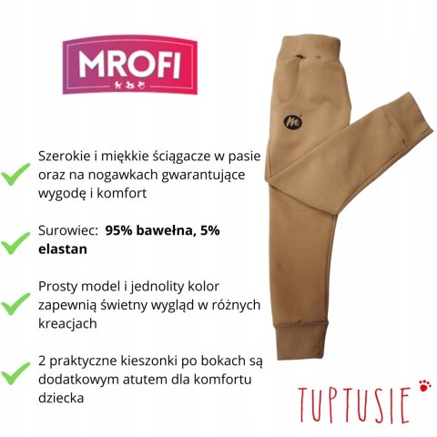 Spodnie dresowe chłopięce Mrofi sport nugat r.92 Spodnie dresowe chłopięce Mrofi sport nugat r.92