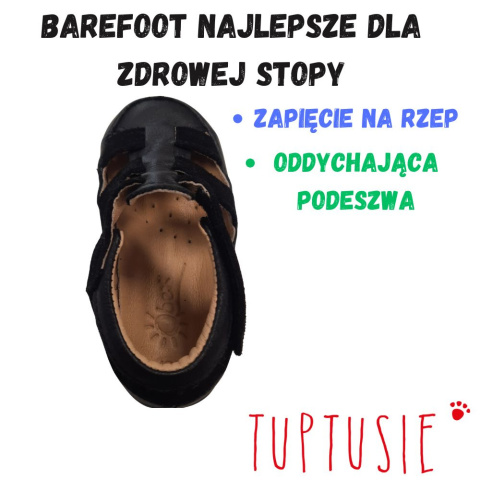 Kapcie OBEX czarny Brifi barefoot Kapcie OBEX czarny Brifi barefoot