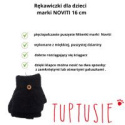 Rękawiczki dziecięce mitenki CZARNE r.16 Rękawiczki dziecięce mitenki CZARNE r.16