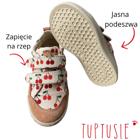 MIDO Trampek Noster Cherry przedszkole wisienki lekkie skóra MIDO Trampek Noster Cherry przedszkole wisienki lekkie skóra