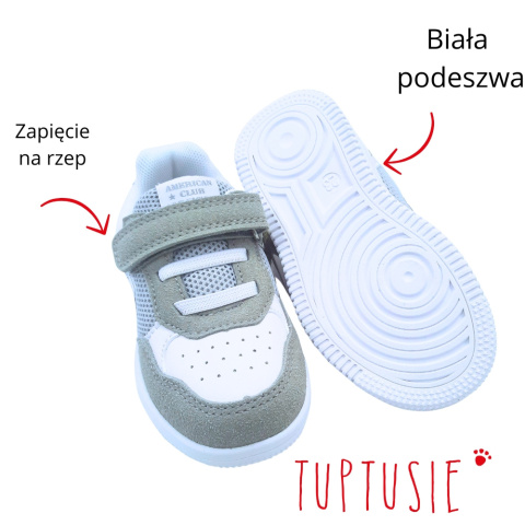 Adidasy sportowe American Club szare szkoła przedszkole Adidasy sportowe American Club szare szkoła przedszkole