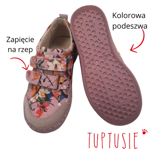 MIDO trampki dziecięce róż kwiaty MIDO trampki dziecięce róż kwiaty