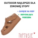 Kapcie sandałki OBEX NOEM beżowe - OUTDOOR skóra antypoślizgowe R.