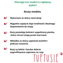 BAREFOOT Sandałki Mazurek biały złoty skóra rzepa